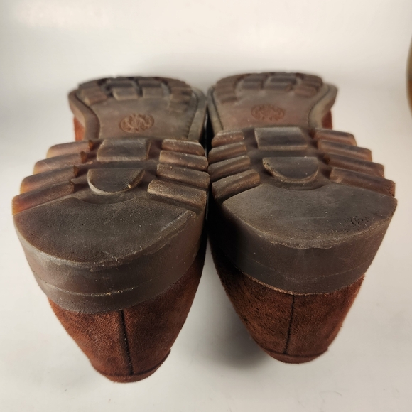 ALLEN EDMUNDS Men's Malone Split Toe Dress Shoe 10 D Brown Suede Made USA Derby - Picture 9 of 10